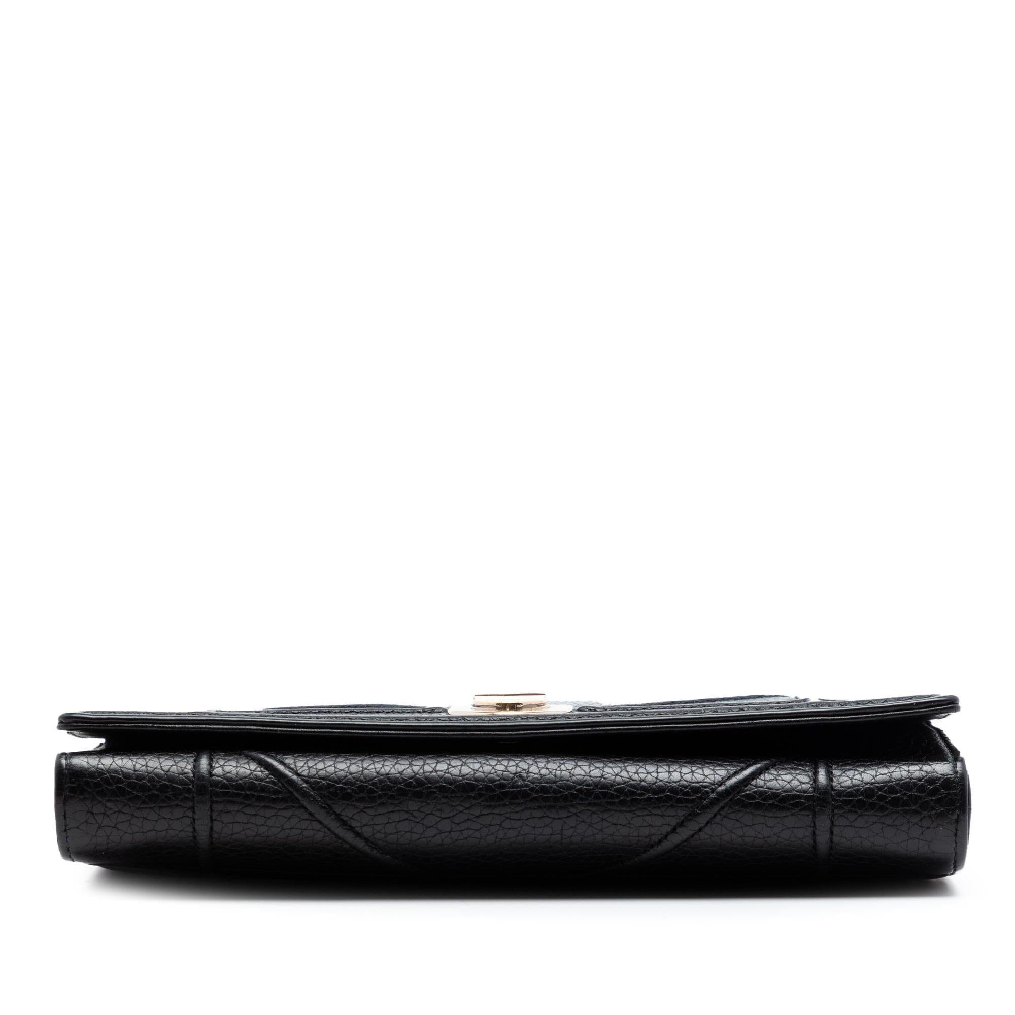 Dior Grained Calfskin Diorama Croisiere Wallet on Chain