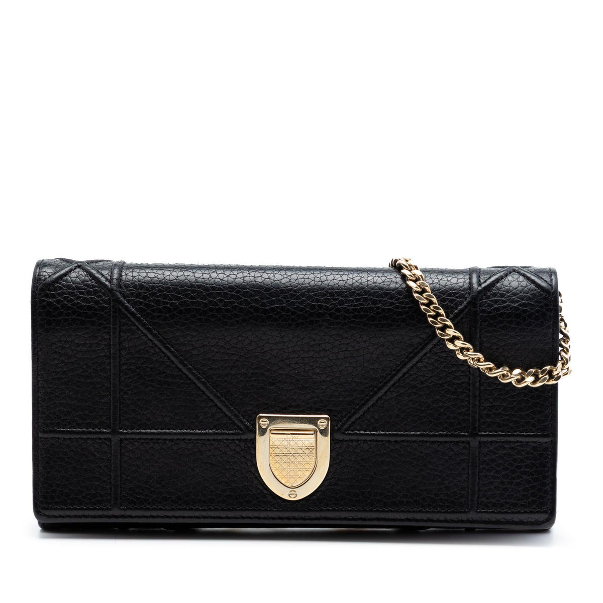 Dior Grained Calfskin Diorama Croisiere Wallet on Chain