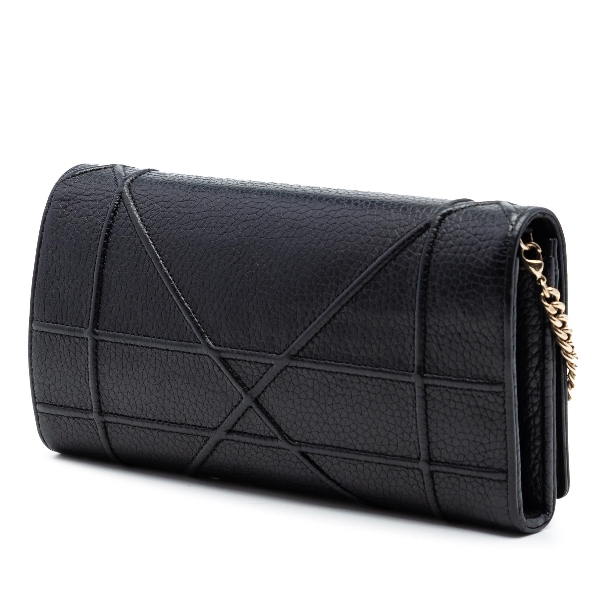 Dior Grained Calfskin Diorama Croisiere Wallet on Chain