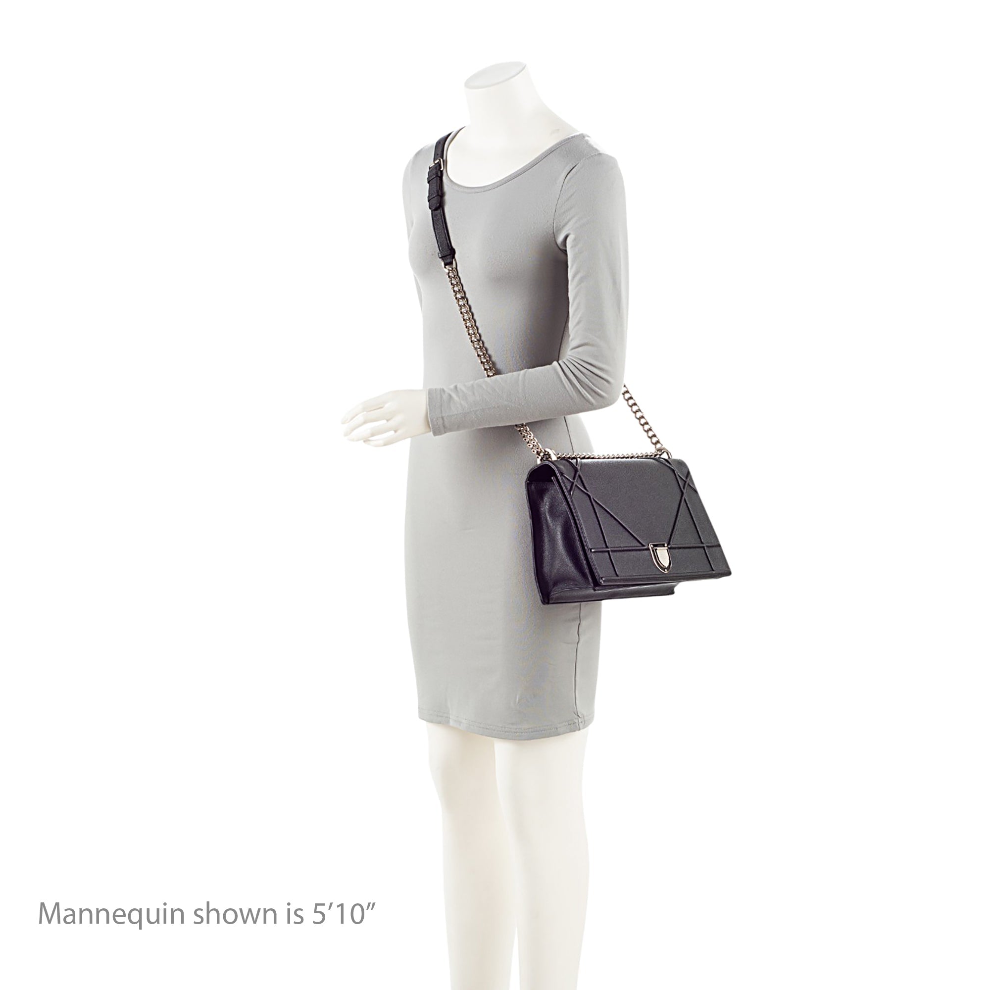 Dior Grained Calfskin Diorama Large Shoulder Bag