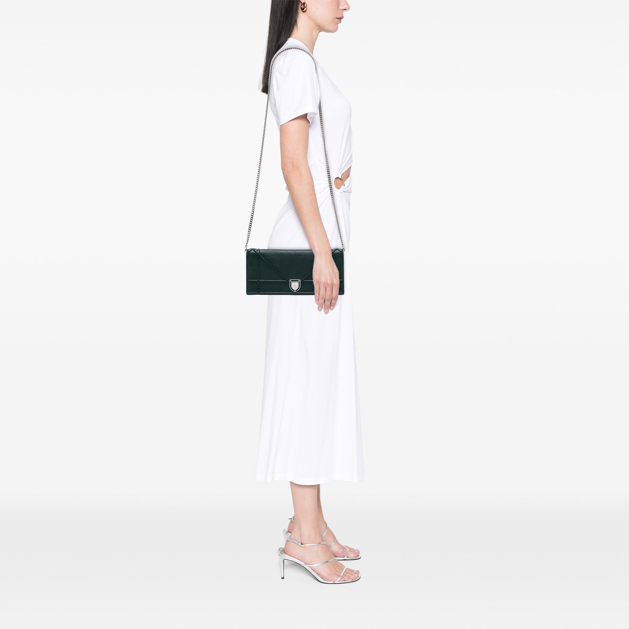 Dior Grained Calfskin Diorama Pochette Clutch