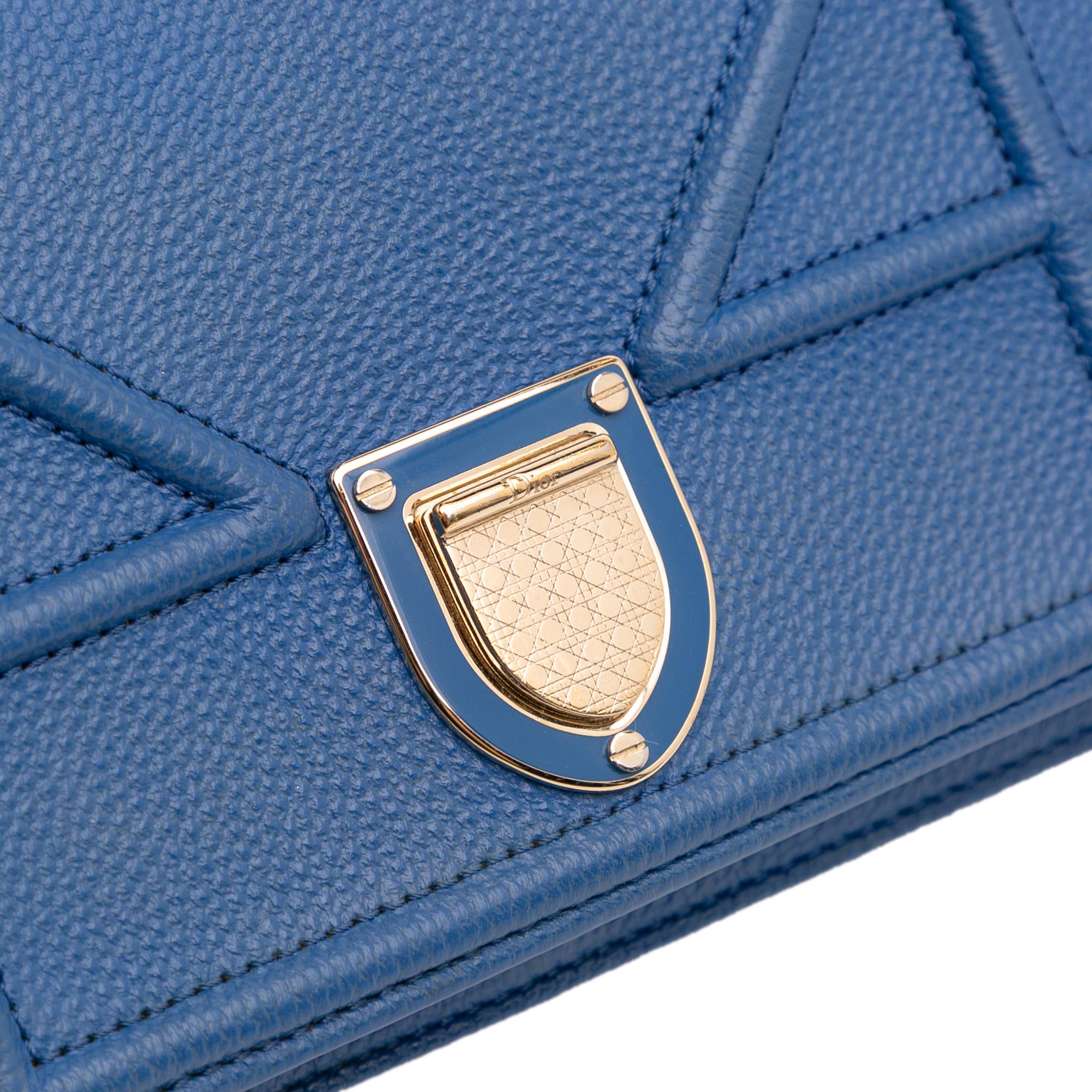 Dior Grained Calfskin Diorama Wallet on Chain