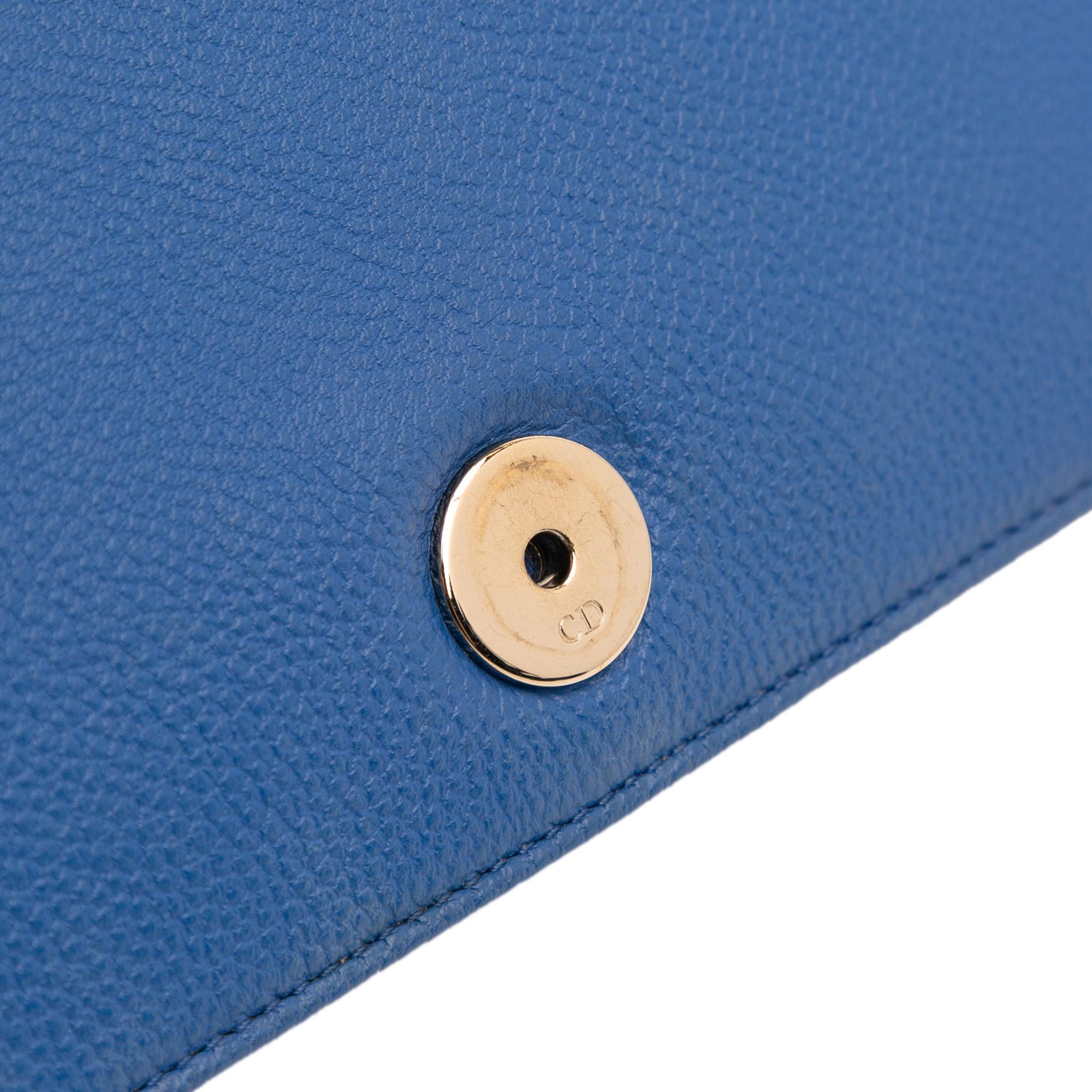 Dior Grained Calfskin Diorama Wallet on Chain