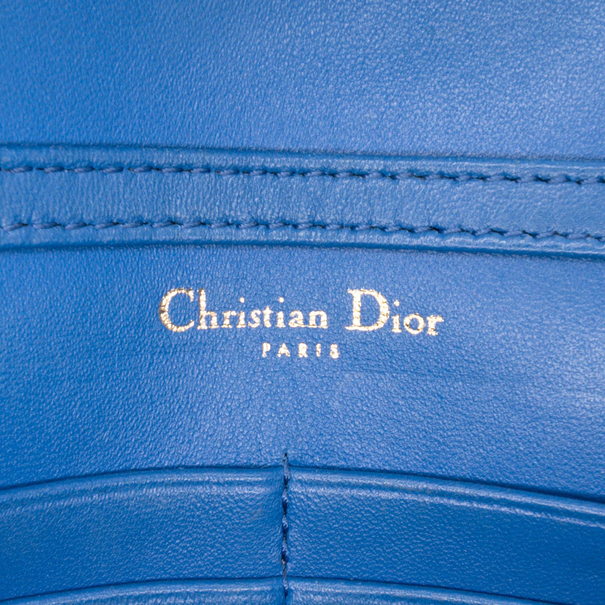Dior Grained Calfskin Diorama Wallet on Chain