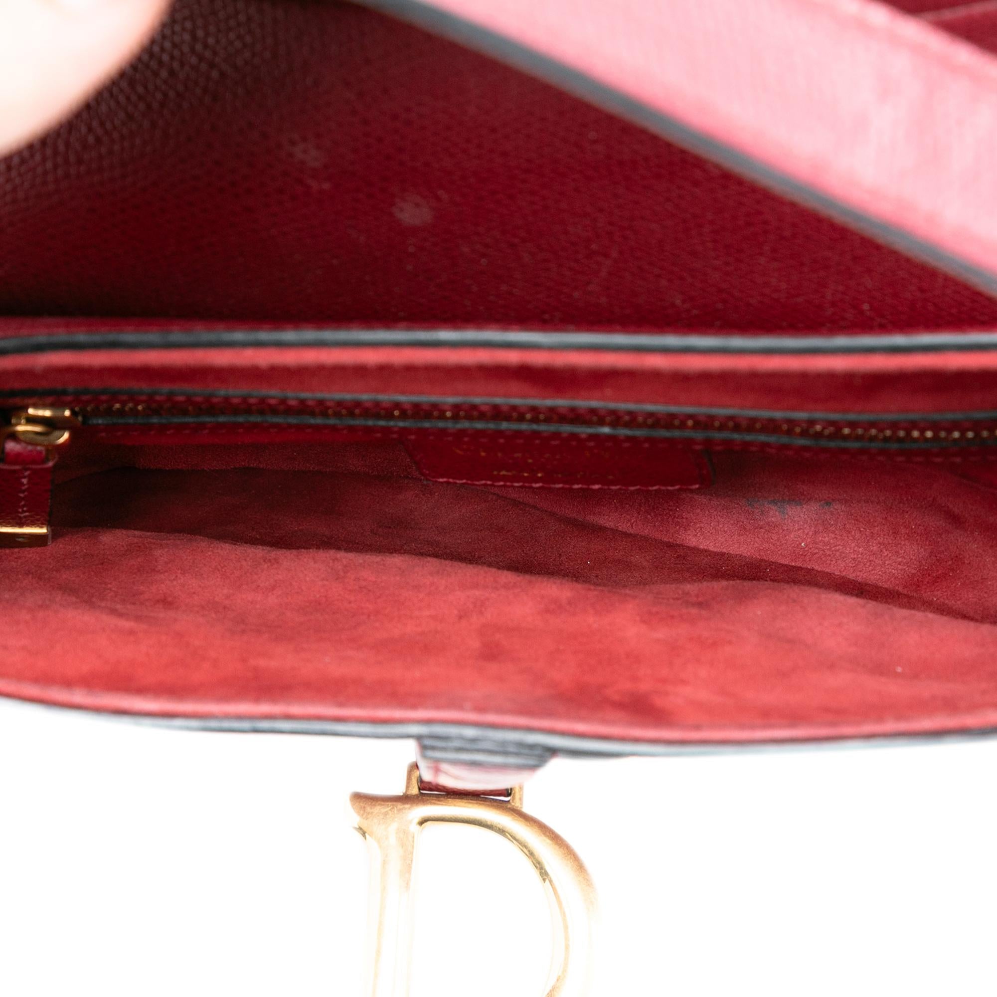 Dior Grained Calfskin Saddle Bag