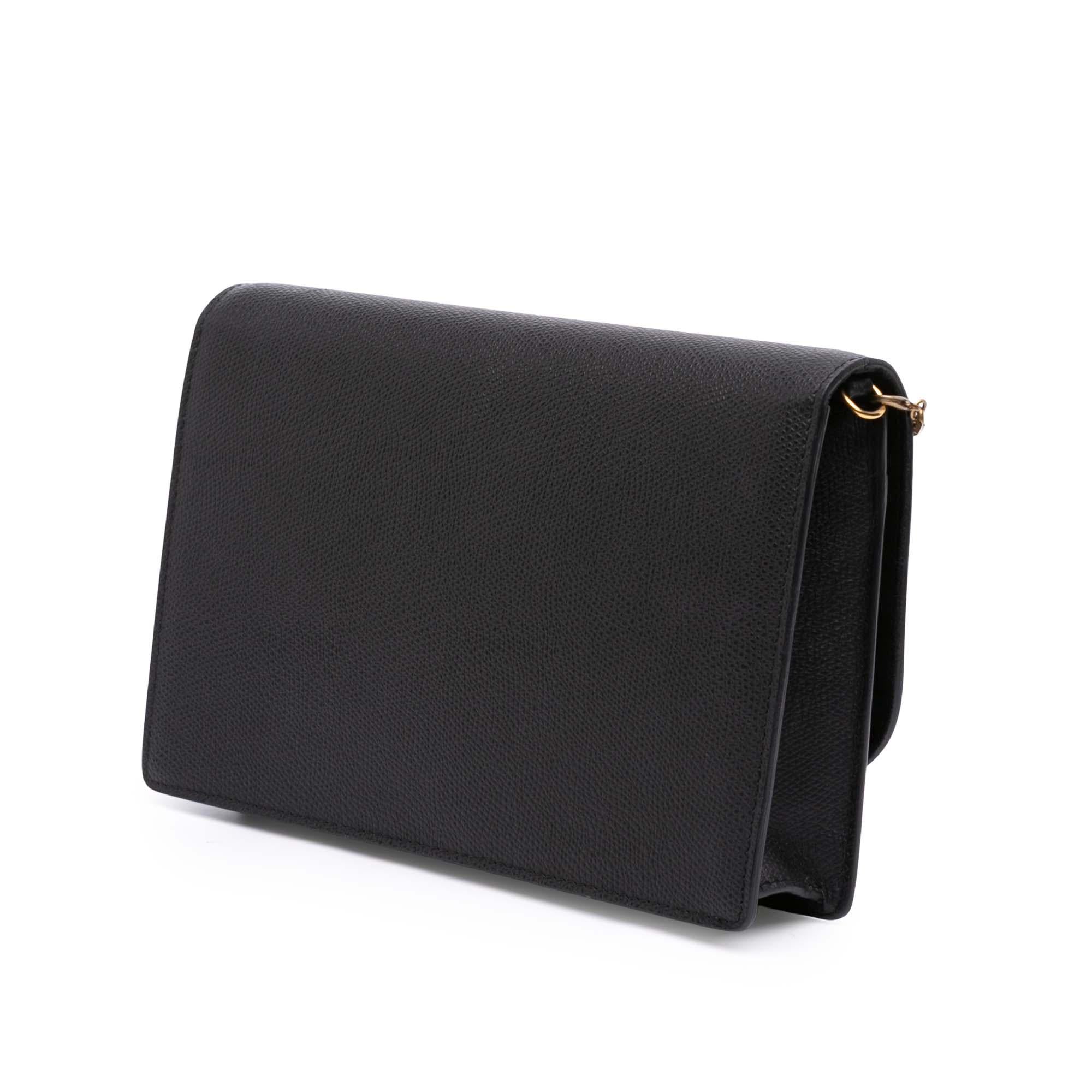 Dior Grained Calfskin Saddle Chain Pouch