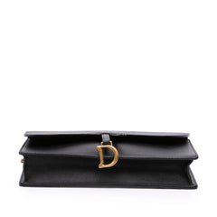 Dior Grained Calfskin Saddle Chain Pouch