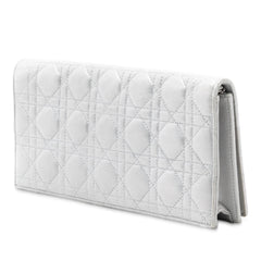 Dior Iridescent Lambskin Cannage Lady Dior Convertible Clutch