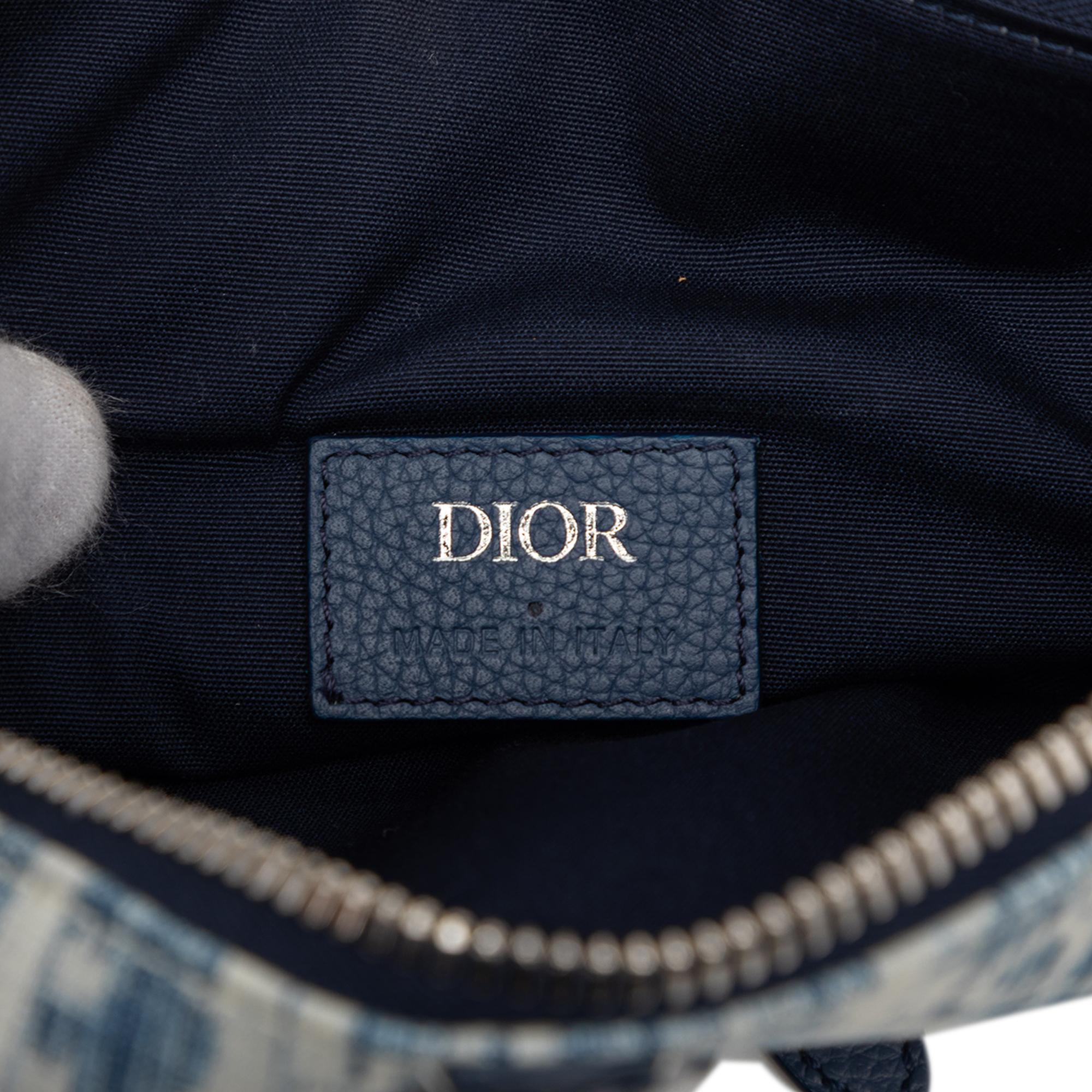 Dior Kasuri Oblique Canvas Saddle Crossbody