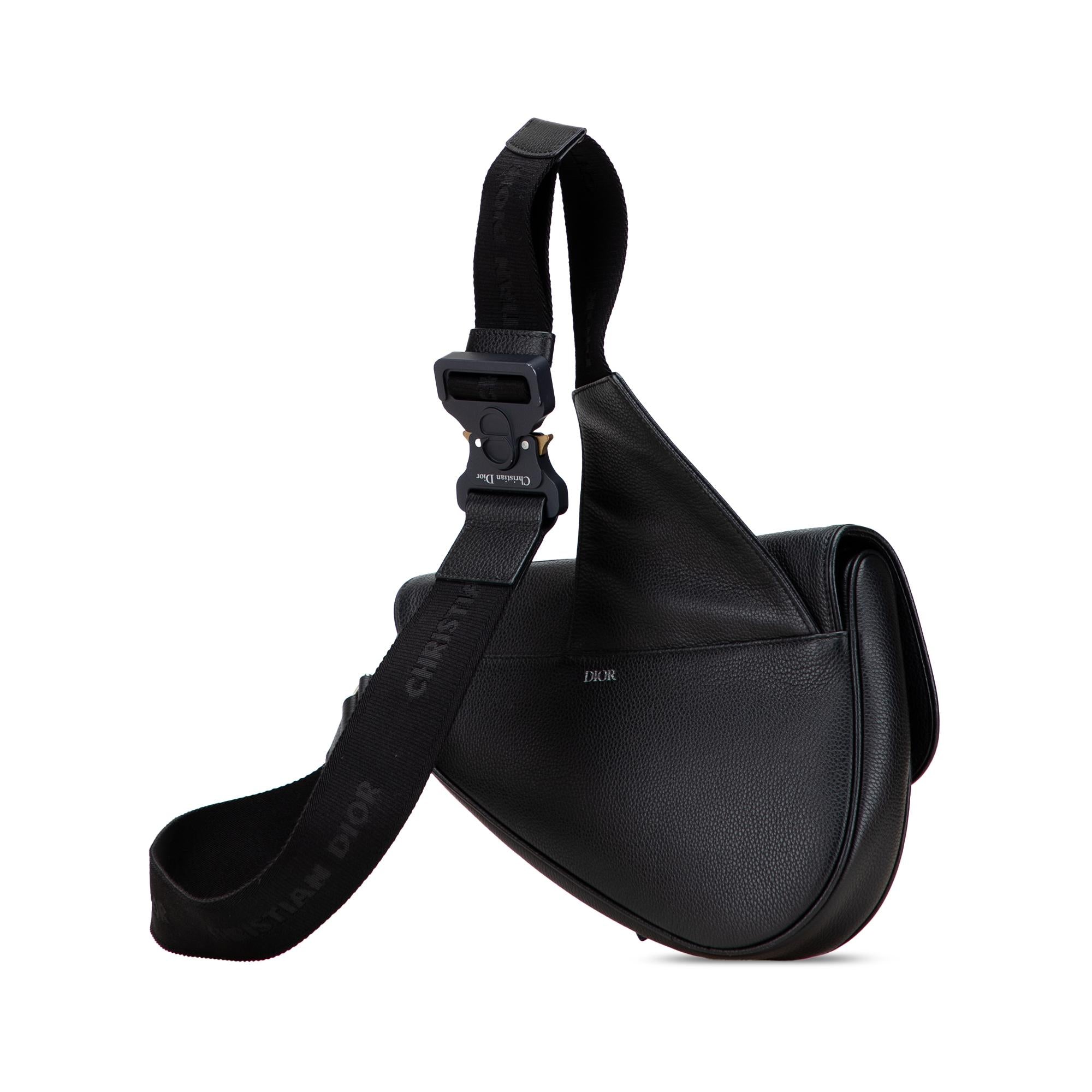 Dior Kim Jones Grained Calfskin Saddle Bag