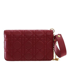 Dior Lambskin Cannage DiorAddict Wristlet Clutch