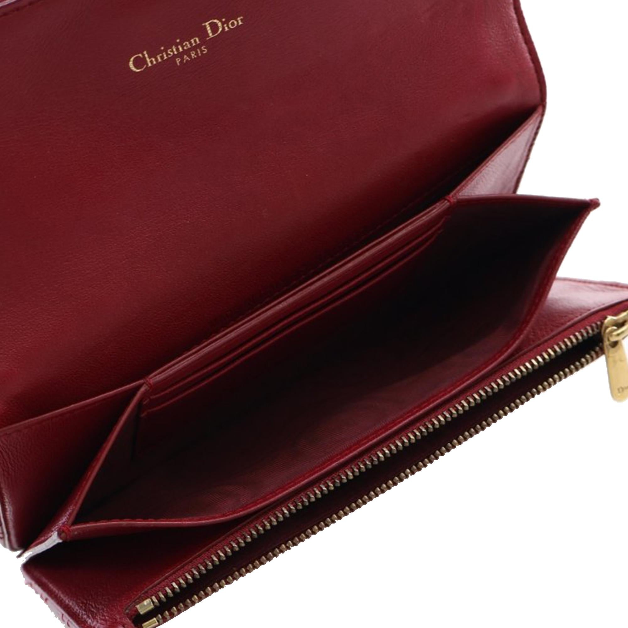Dior Lambskin Cannage DiorAddict Wristlet Clutch