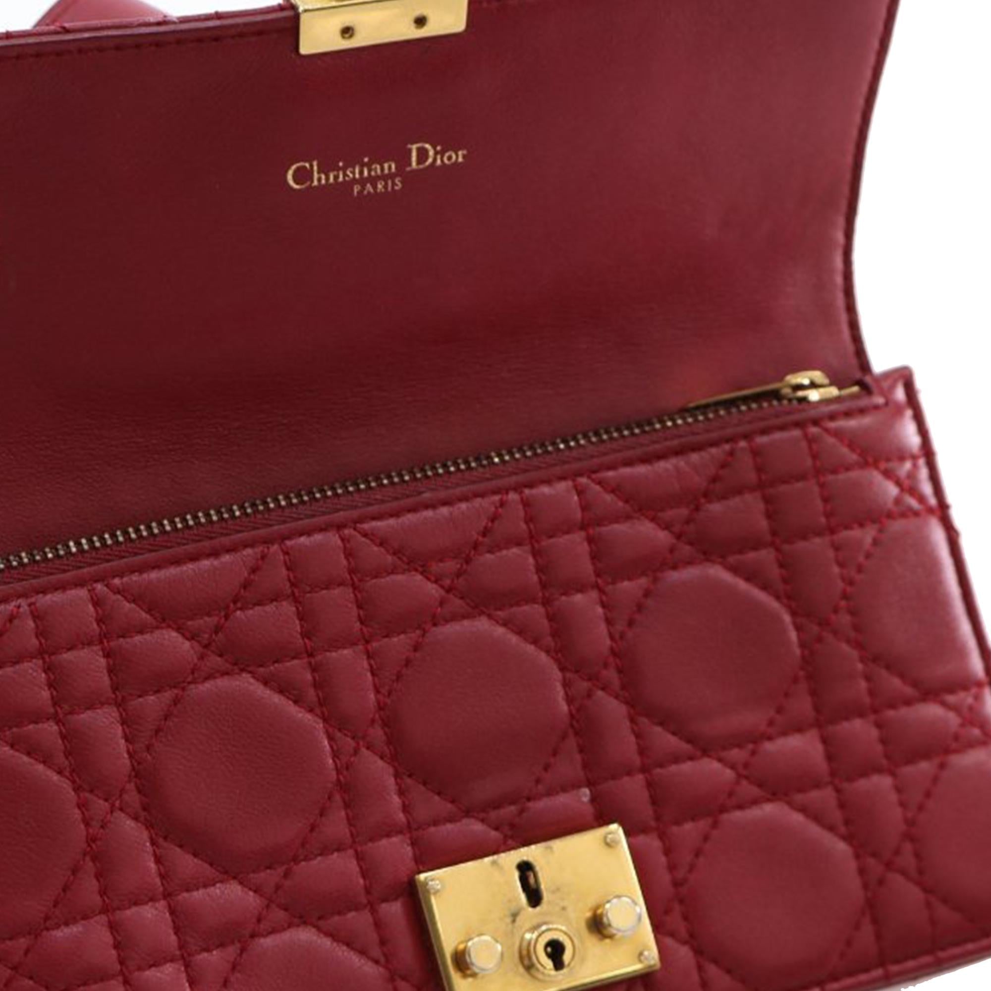 Dior Lambskin Cannage DiorAddict Wristlet Clutch