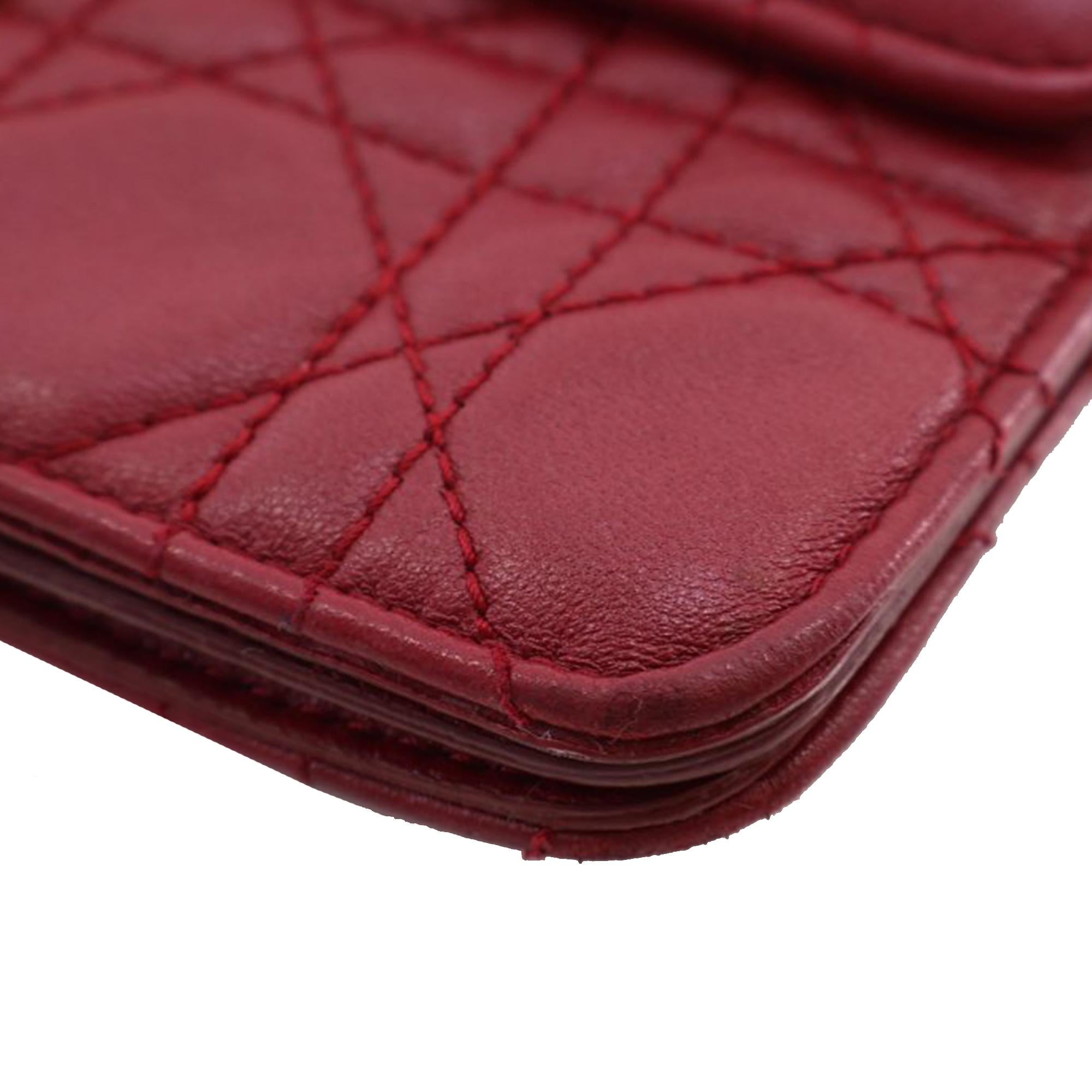 Dior Lambskin Cannage DiorAddict Wristlet Clutch