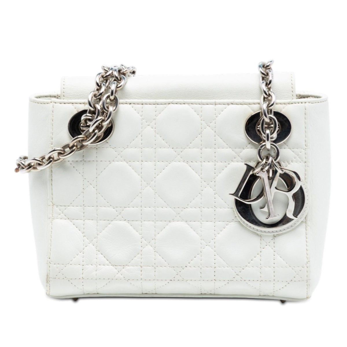 Dior Lambskin Cannage Lady Dior Double Chain Bag