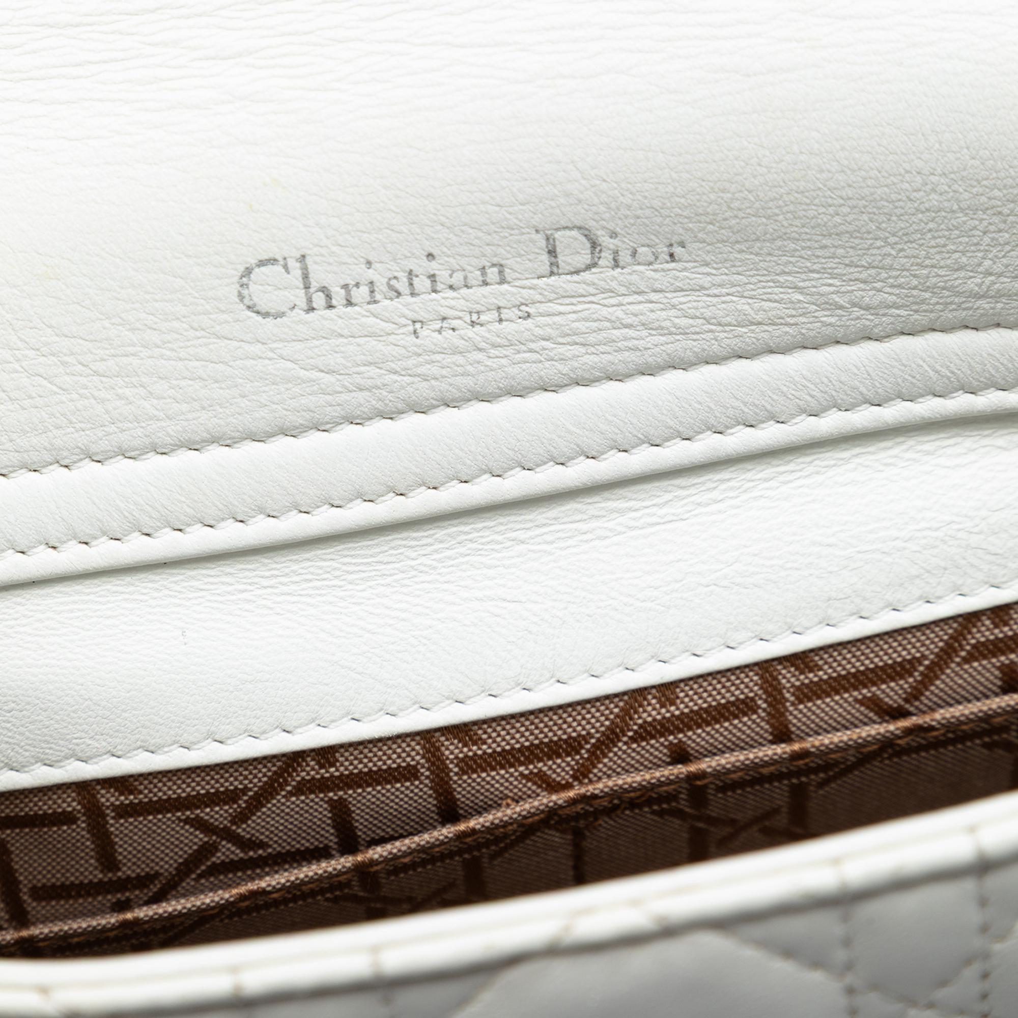 Dior Lambskin Cannage Lady Dior Double Chain Bag