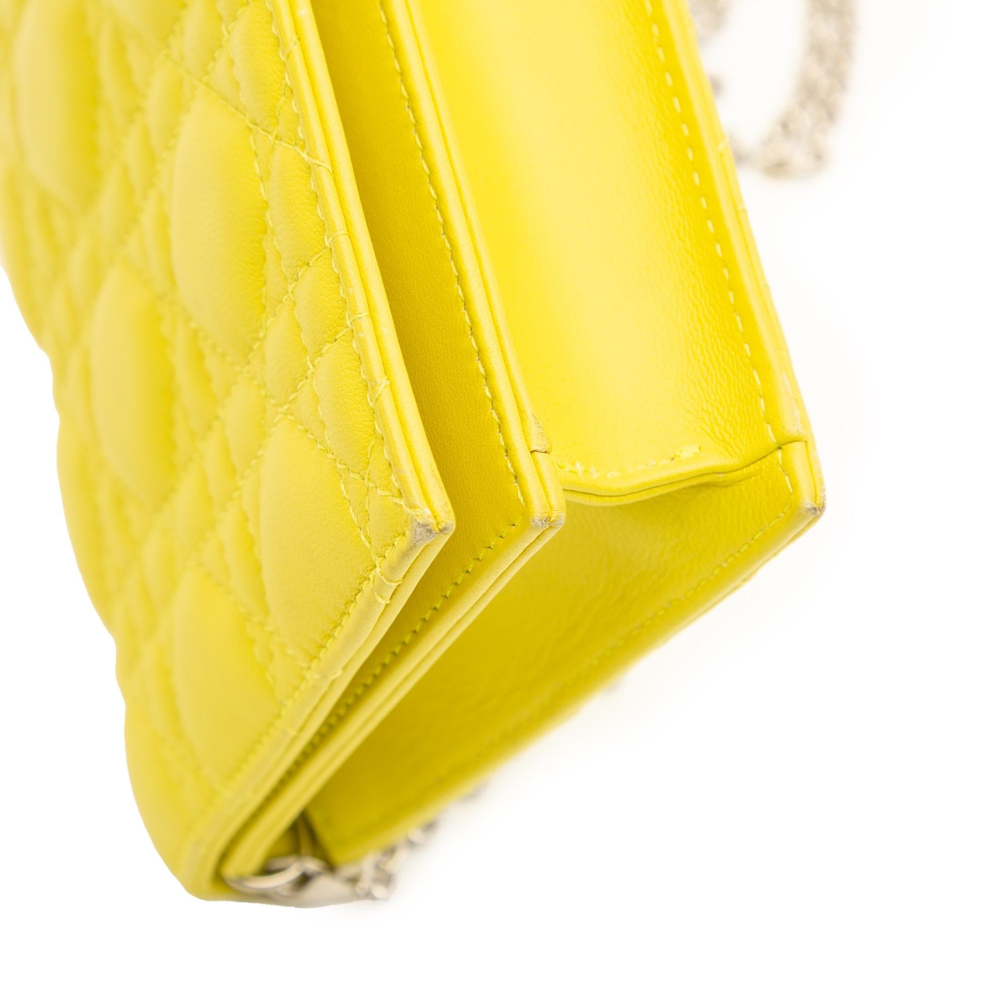 Dior Lambskin Cannage Lady Dior Wallet On Chain
