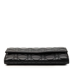 Dior Lambskin Cannage Lady Dior Wallet On Chain