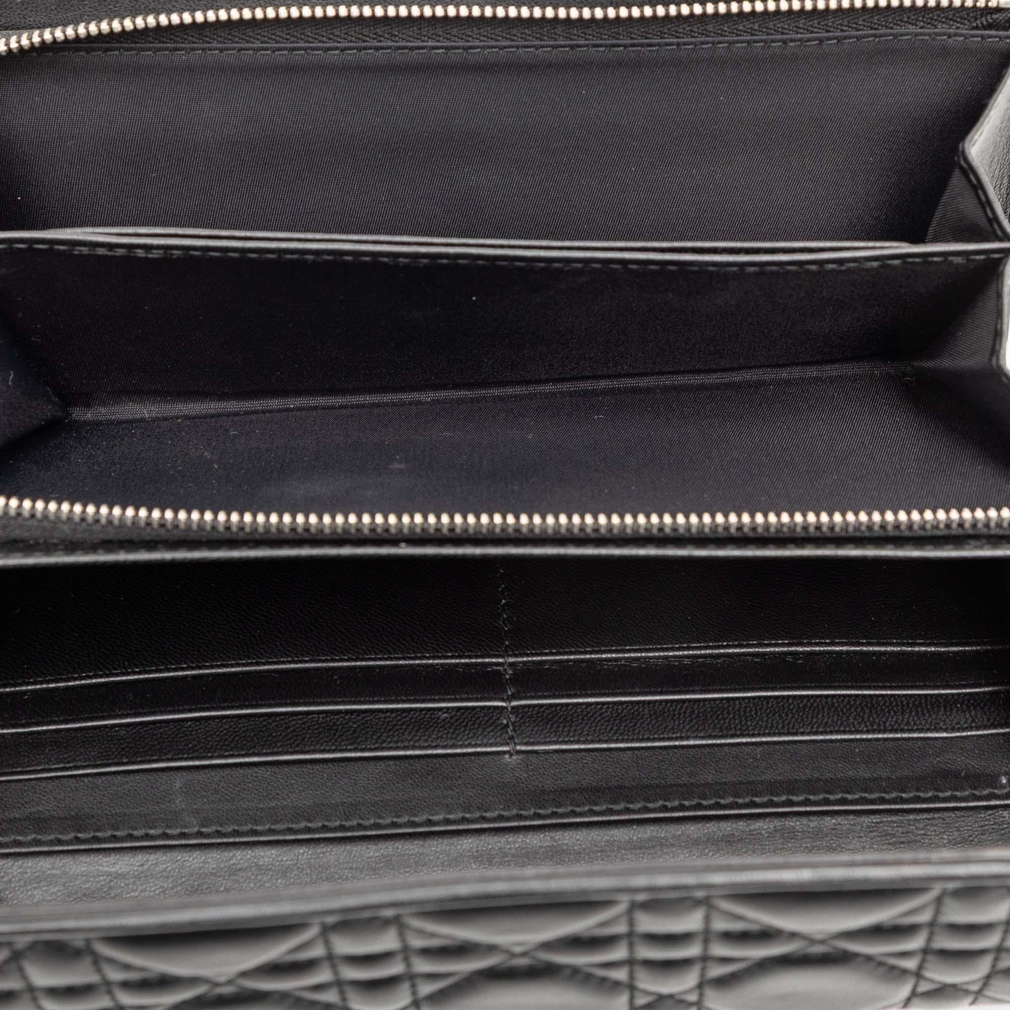 Dior Lambskin Cannage Lady Dior Wallet On Chain