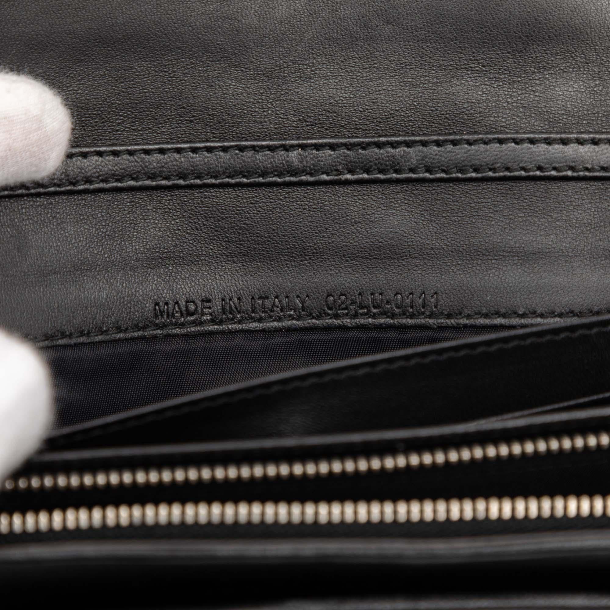 Dior Lambskin Cannage Lady Dior Wallet On Chain