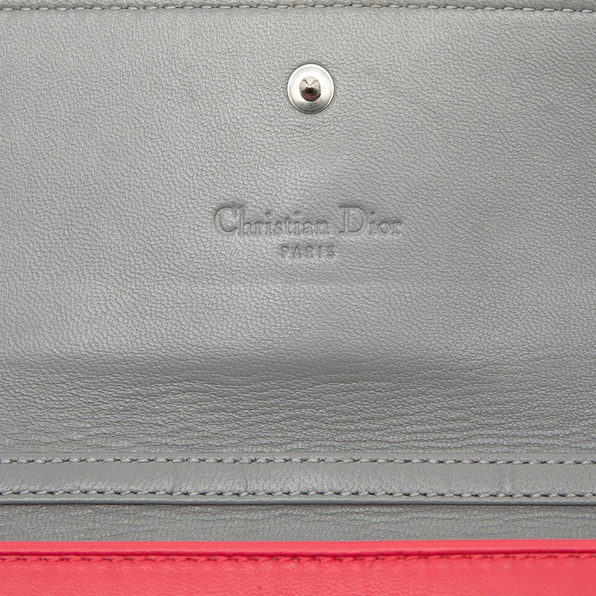 Dior Lambskin Cannage Lady Dior Wallet On Chain