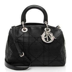 Dior Lambskin Leather Cannage Granville Polochon Satchel