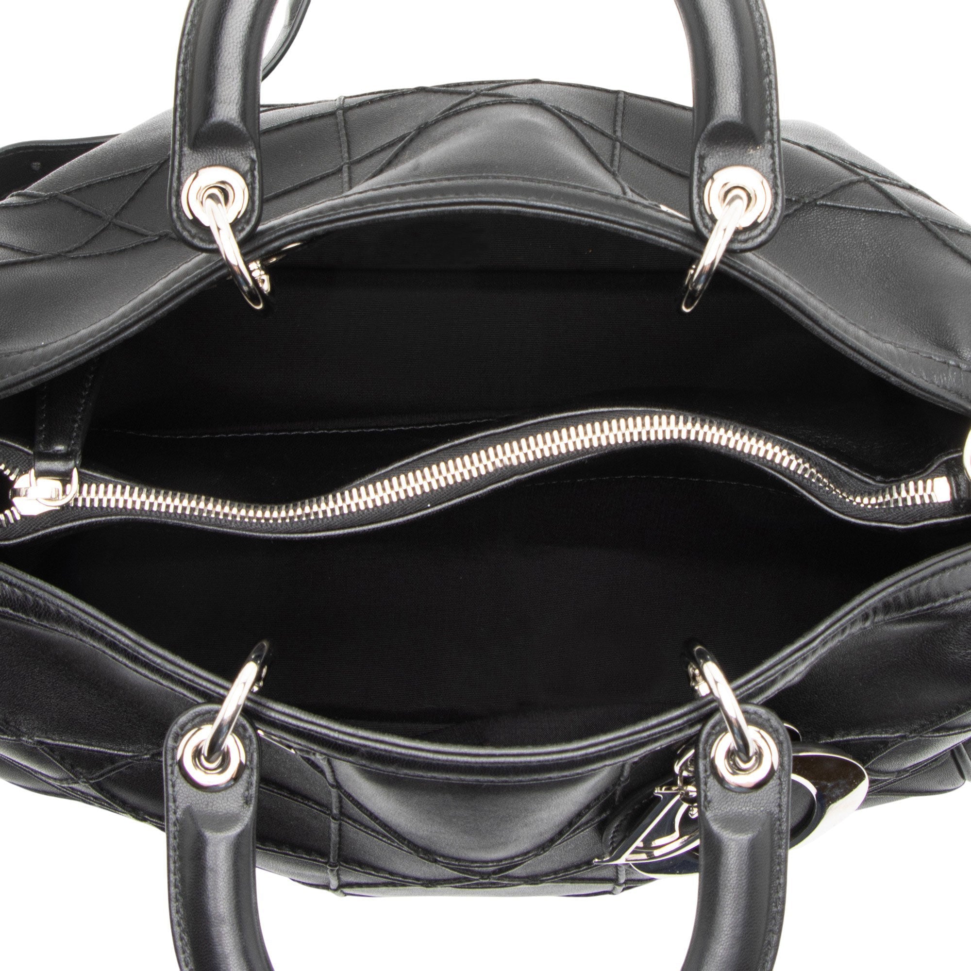 Dior Lambskin Leather Cannage Granville Polochon Satchel