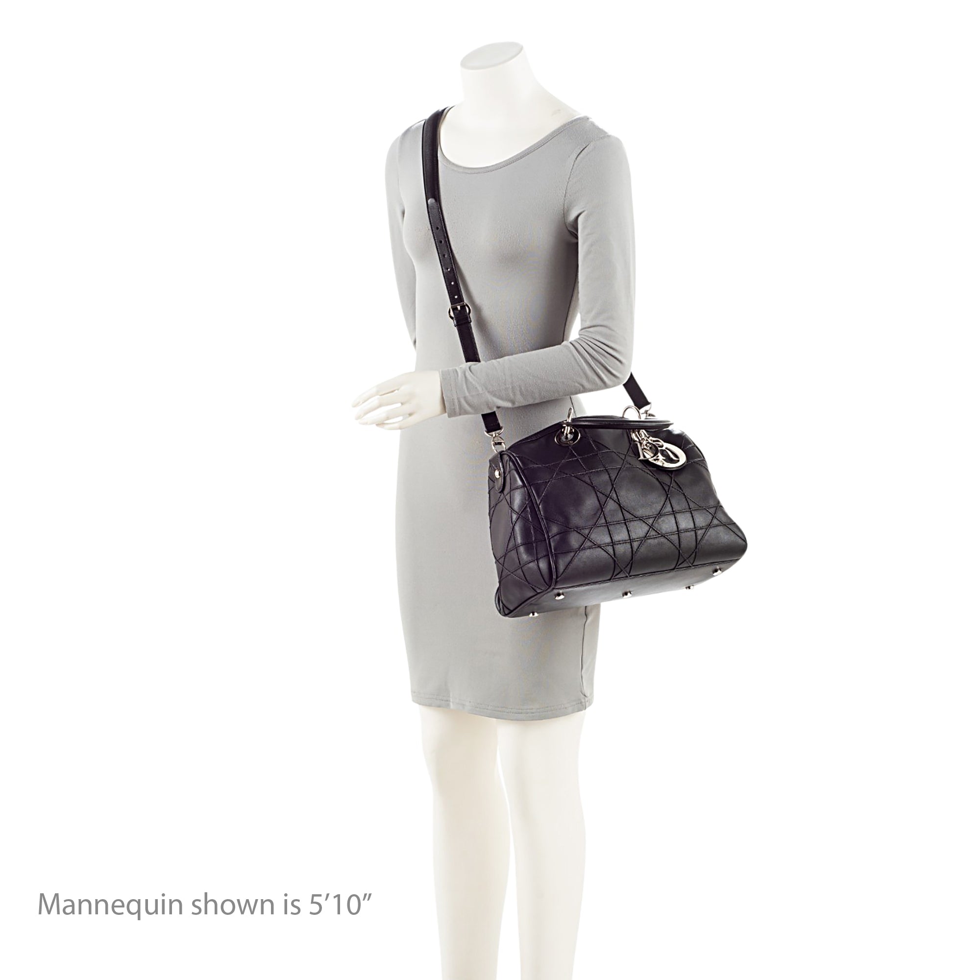 Dior Lambskin Leather Cannage Granville Polochon Satchel