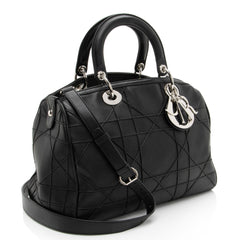 Dior Lambskin Leather Cannage Granville Polochon Satchel