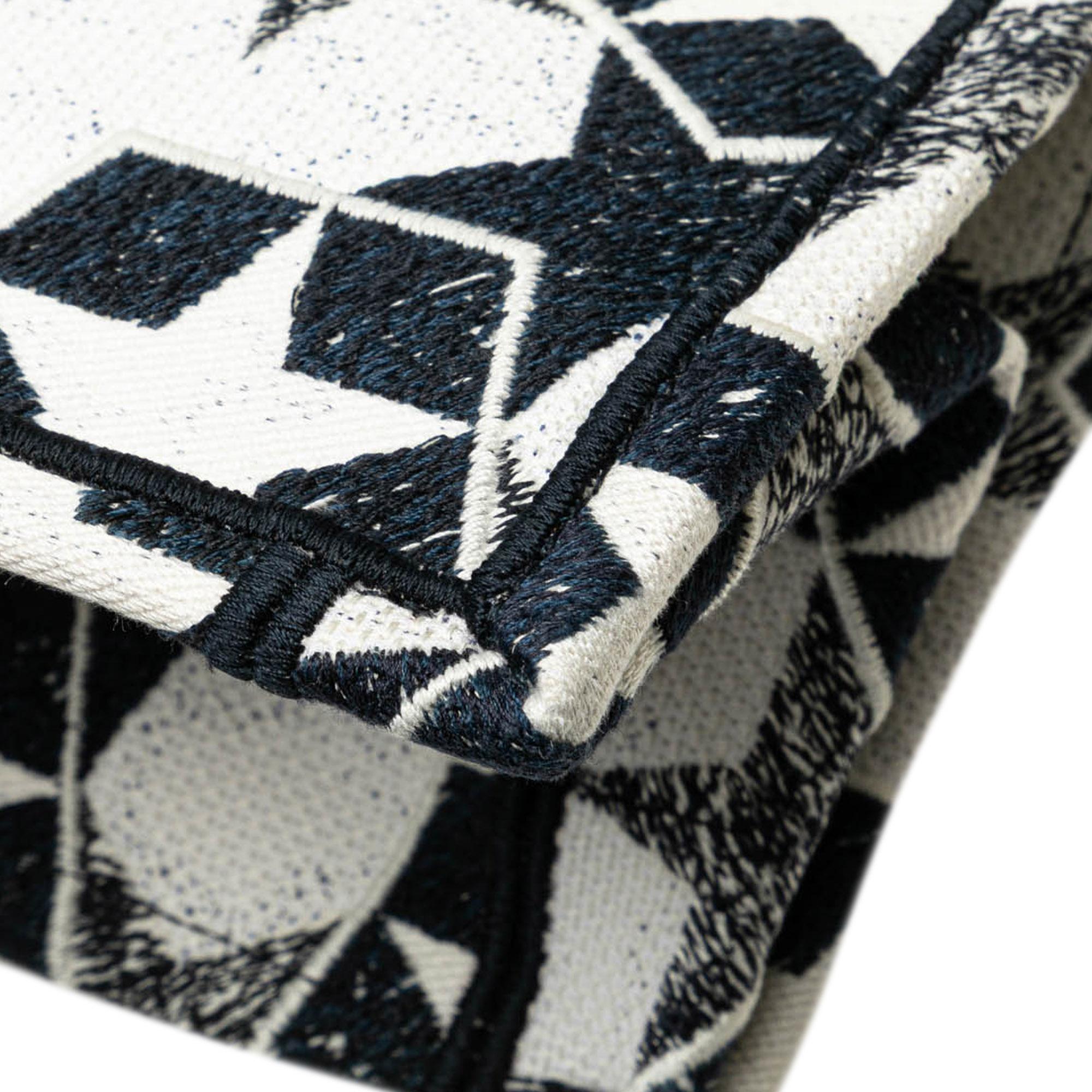 Dior Large Canvas Embroidered Lucky Star Book Tote