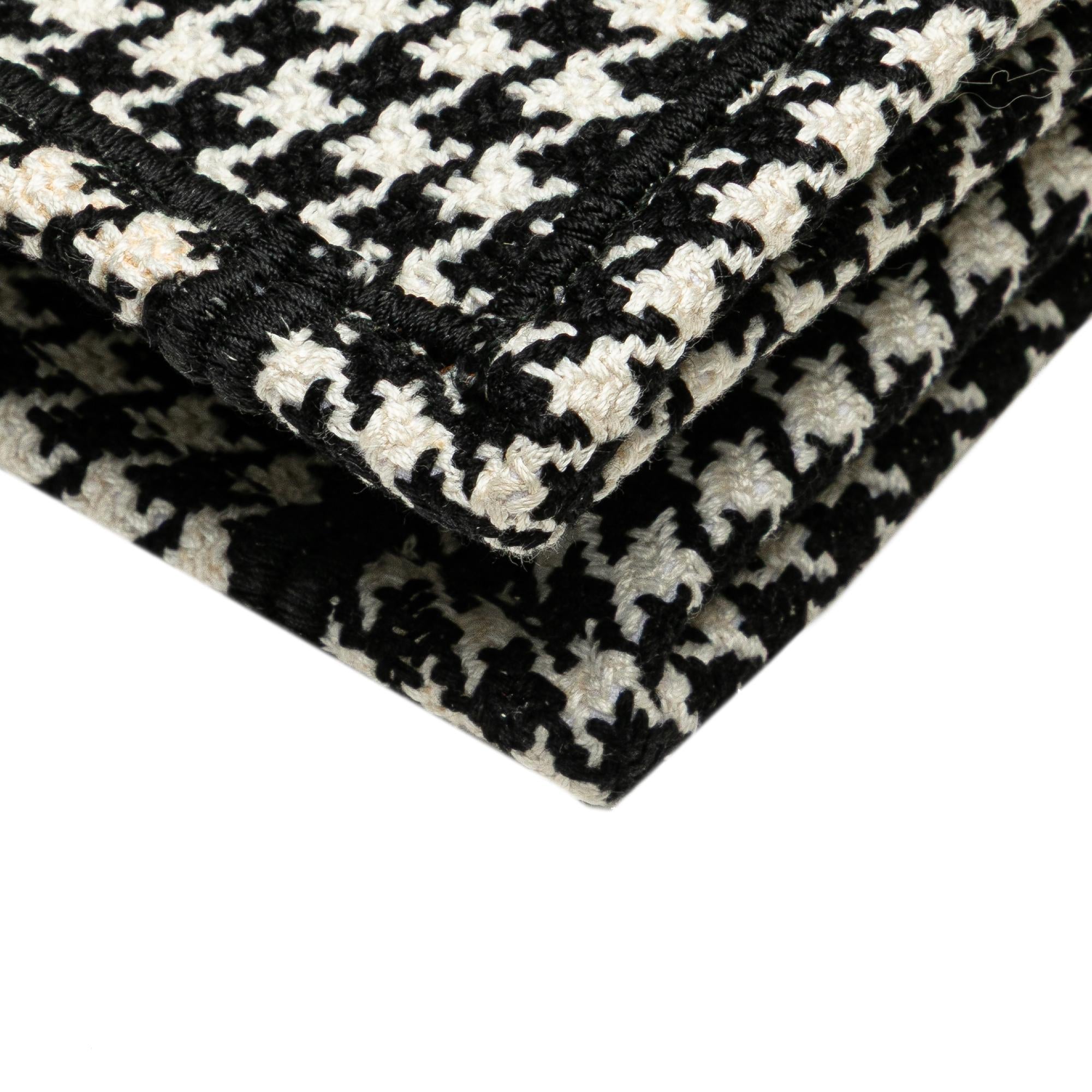 Dior Large Canvas Houndstooth Embroidered Book Tote