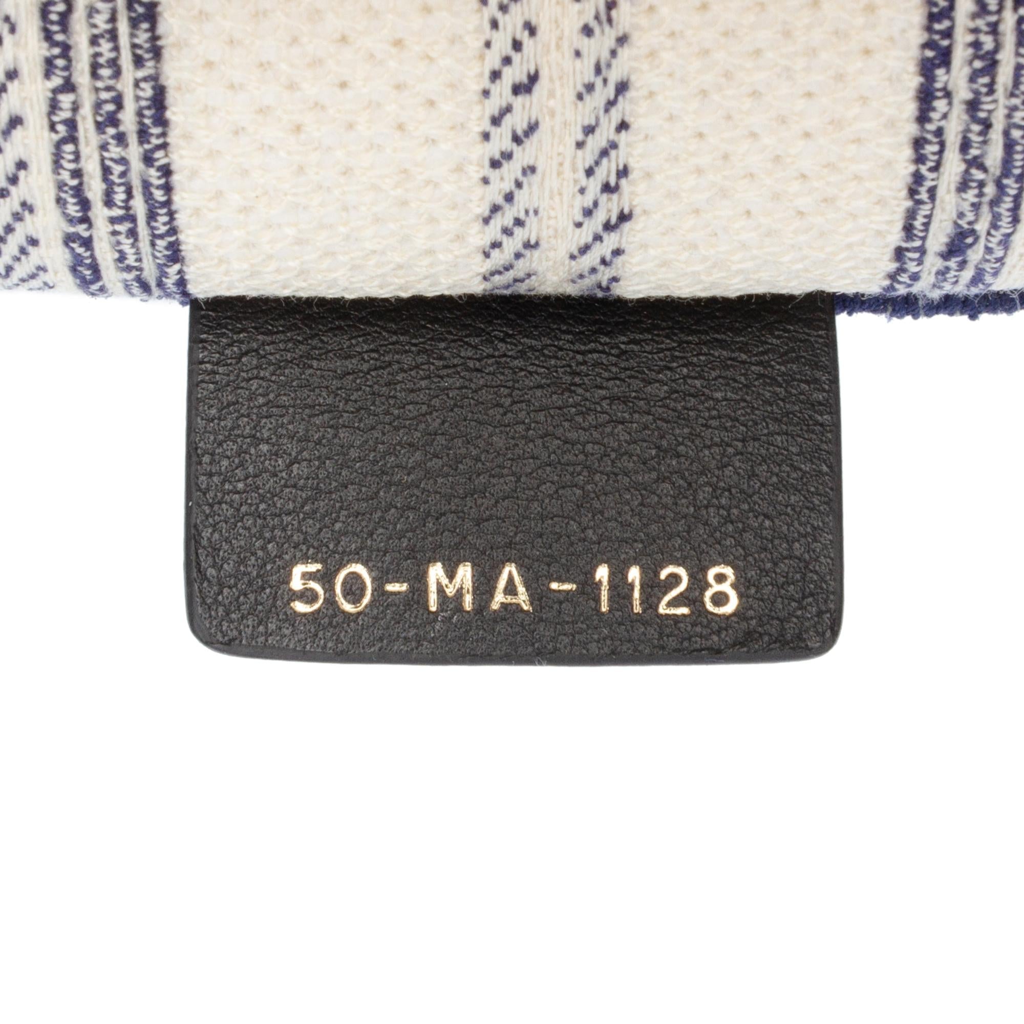 Dior Large Canvas Striped Book Tote