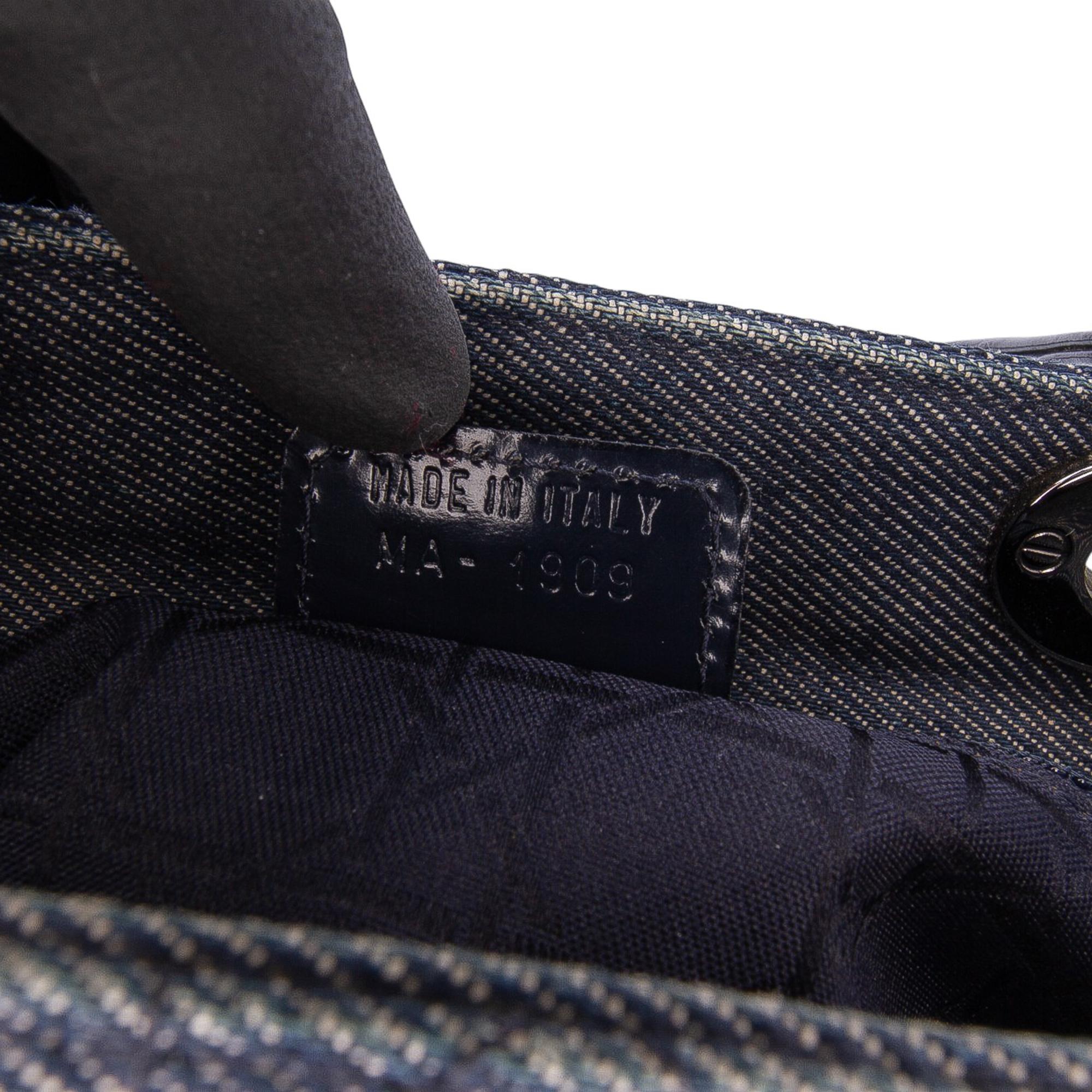 Dior Large Denim Cannage Lady Dior