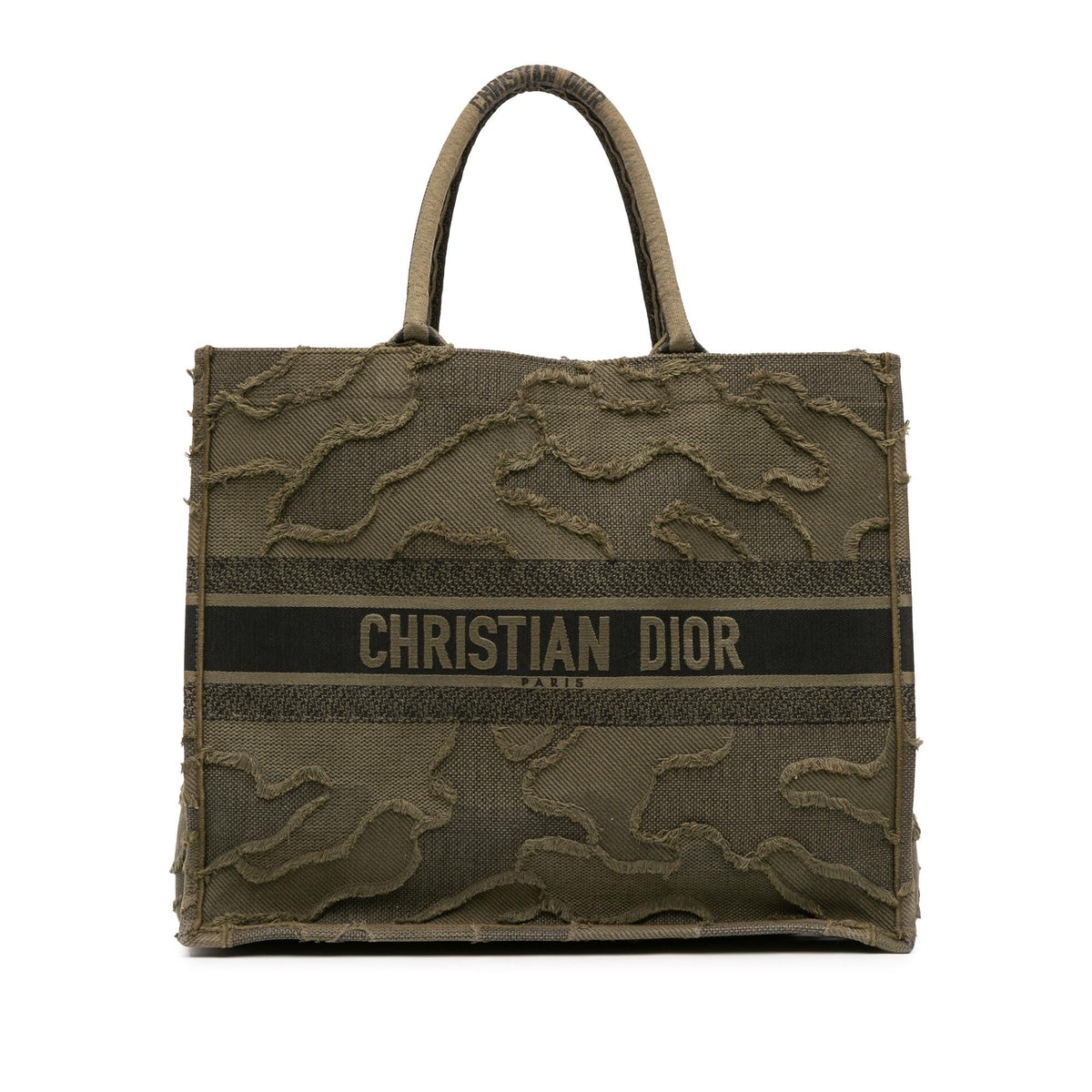 Dior Large Embroidered Canvas Camouflage Book Tote