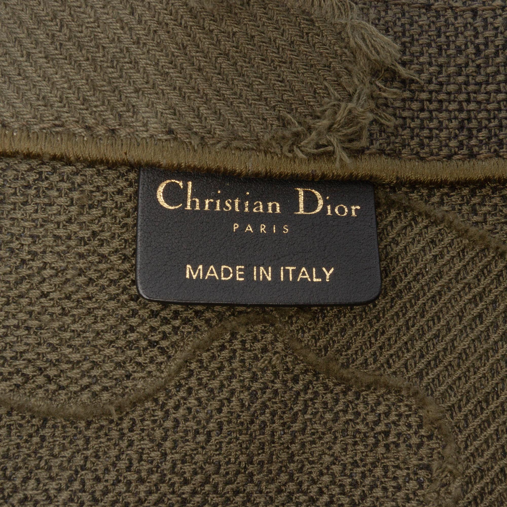Dior Large Embroidered Canvas Camouflage Book Tote