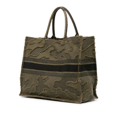 Dior Large Embroidered Canvas Camouflage Book Tote