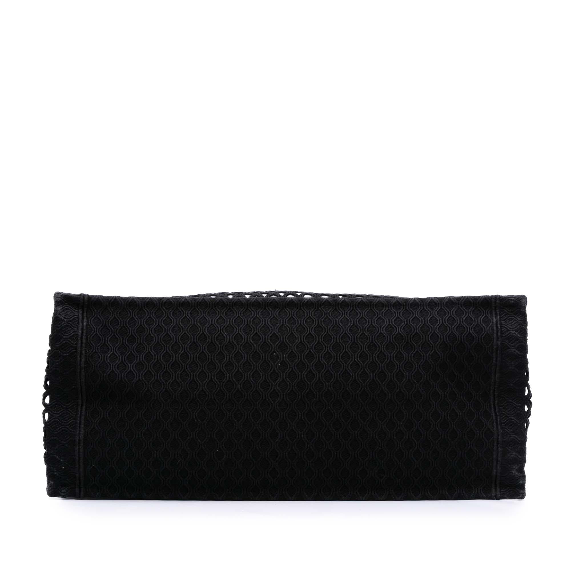 Dior Large Embroidered Mesh Book Tote