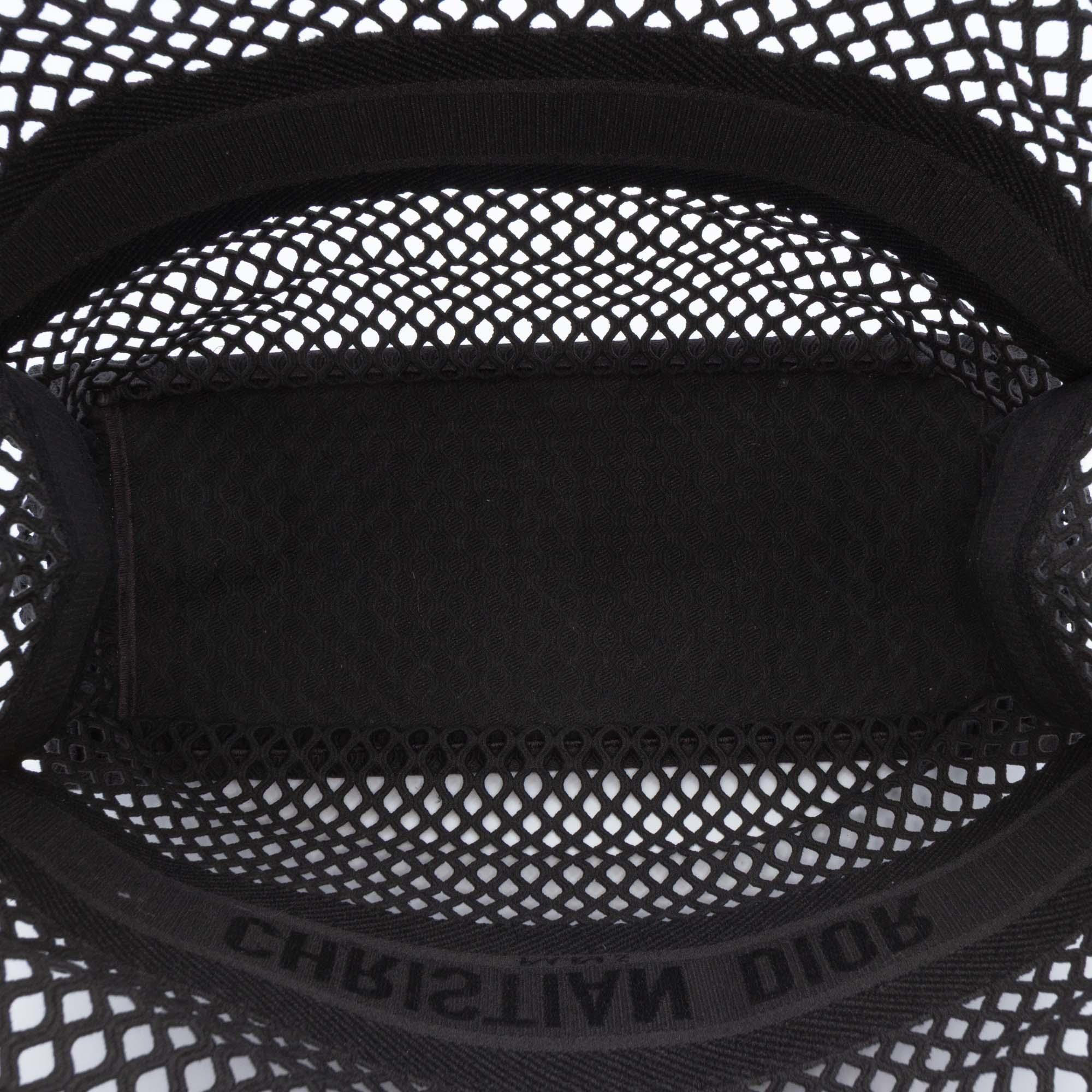 Dior Large Embroidered Mesh Book Tote