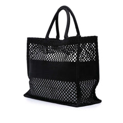 Dior Large Embroidered Mesh Book Tote