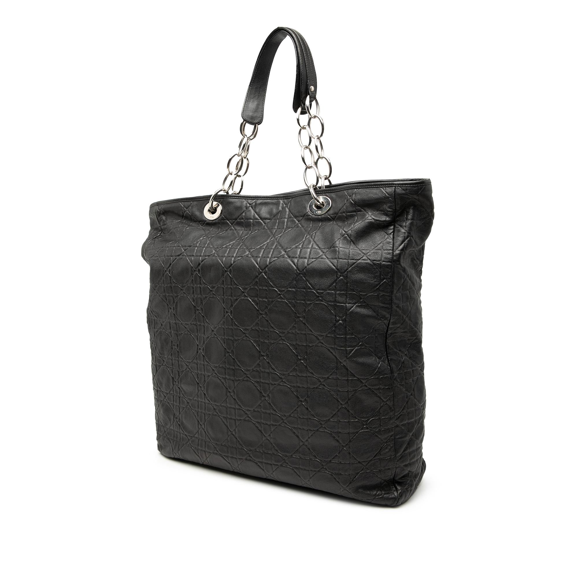 Dior Large Lambskin Cannage Lady Dior Soft Shopping Tote
