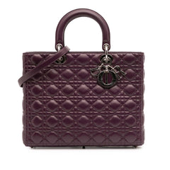 Dior Large Lambskin Cannage Lady Dior