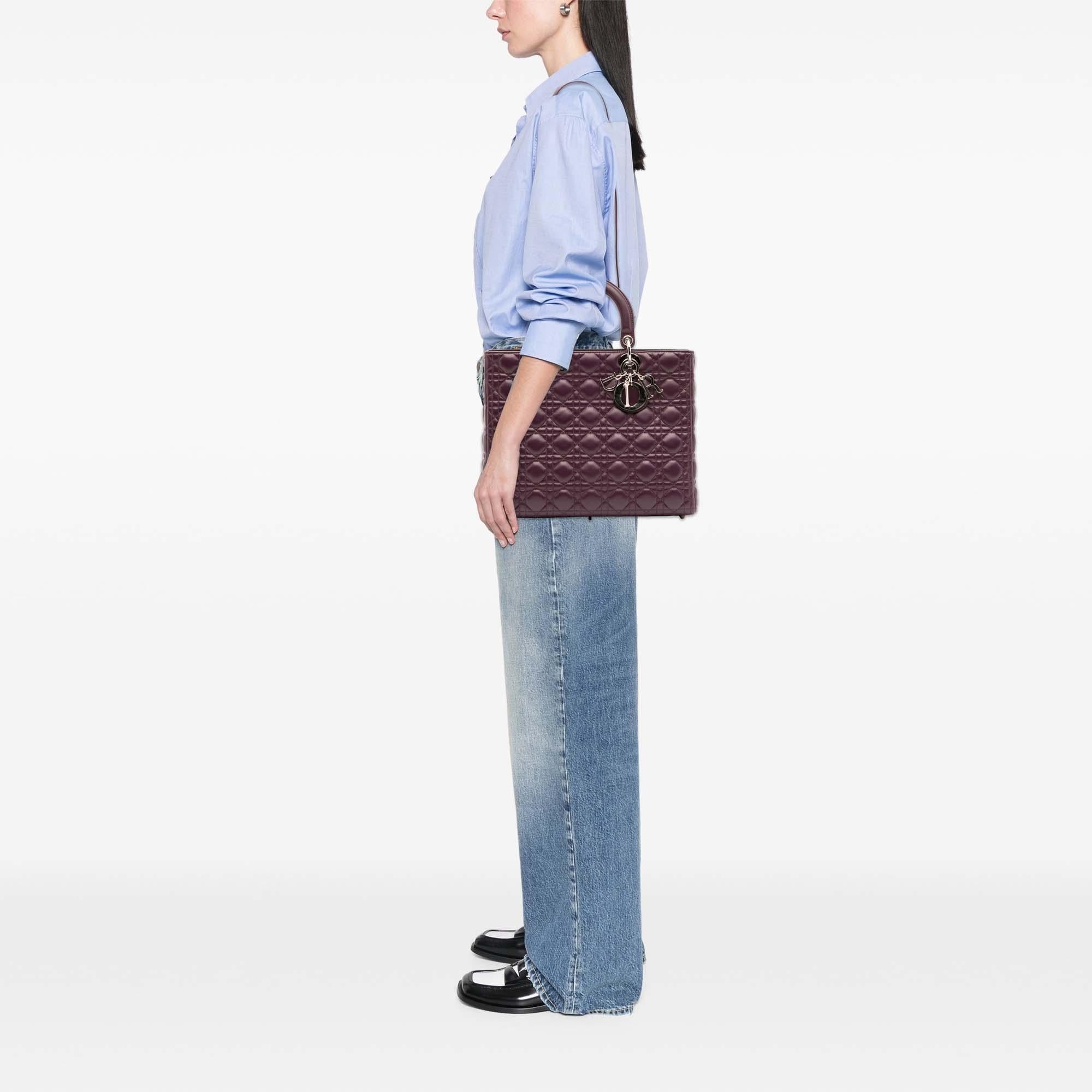 Dior Large Lambskin Cannage Lady Dior