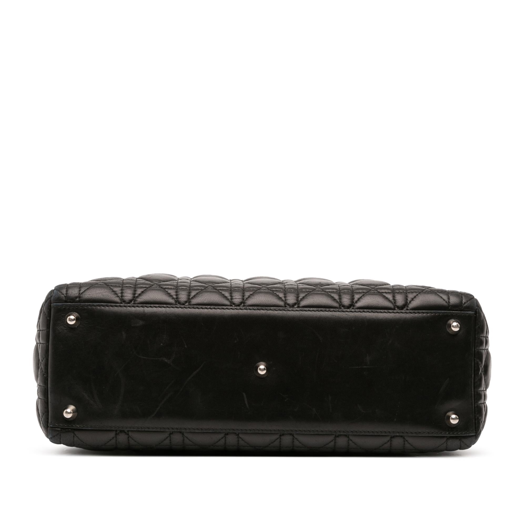Dior Large Lambskin Cannage Lady Dior