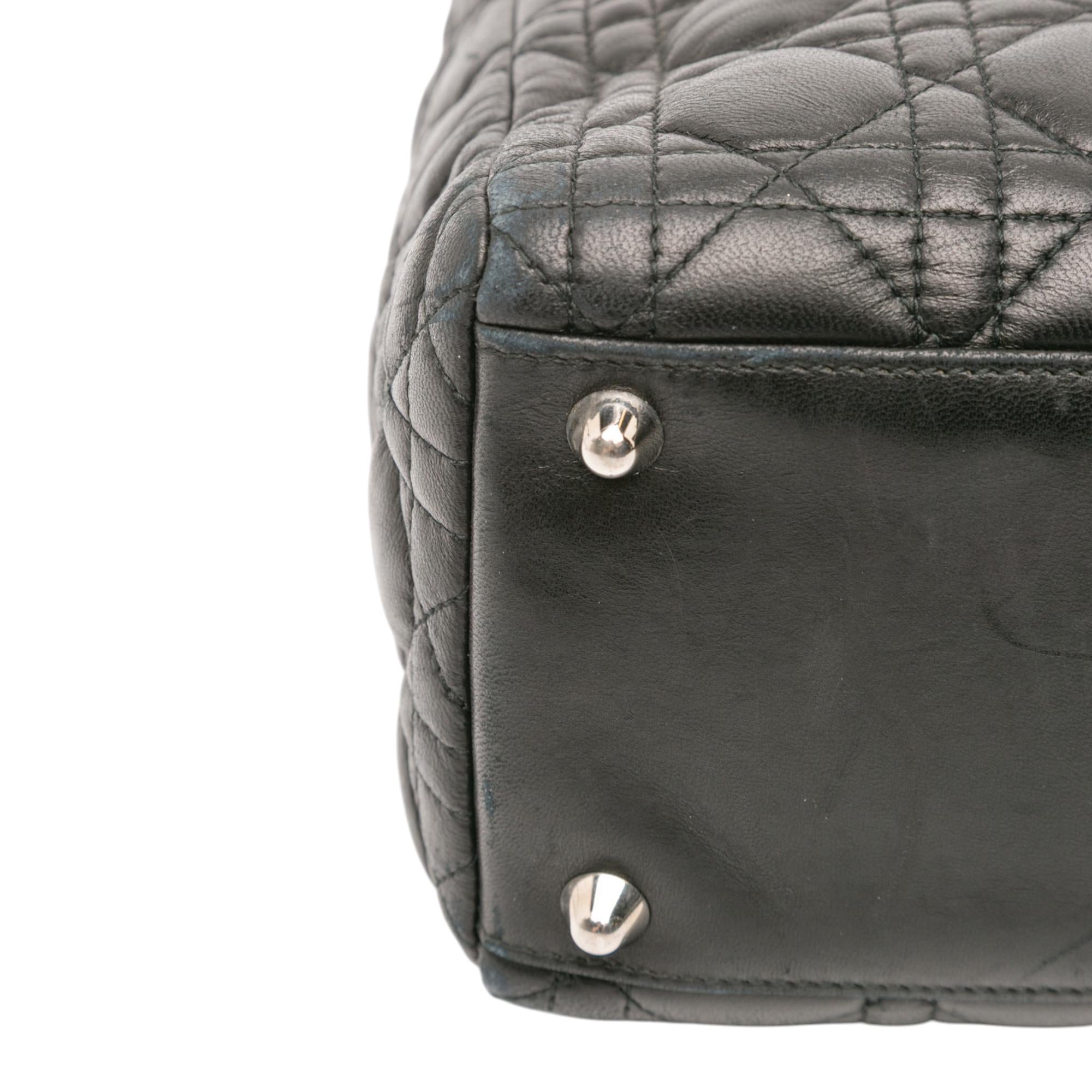Dior Large Lambskin Cannage Lady Dior