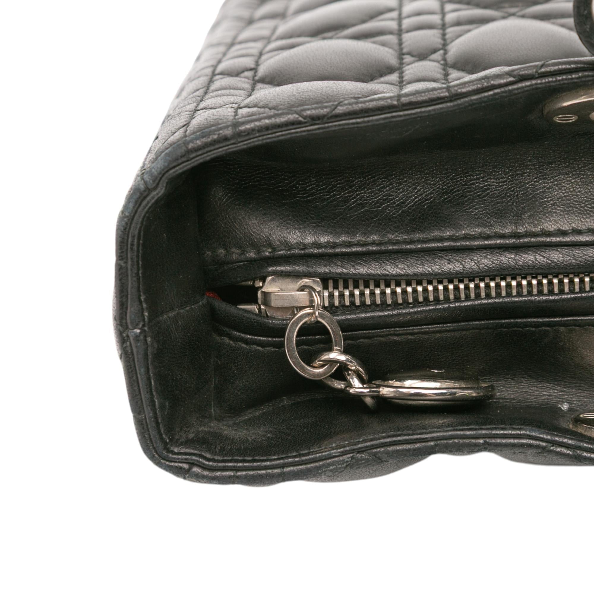Dior Large Lambskin Cannage Lady Dior