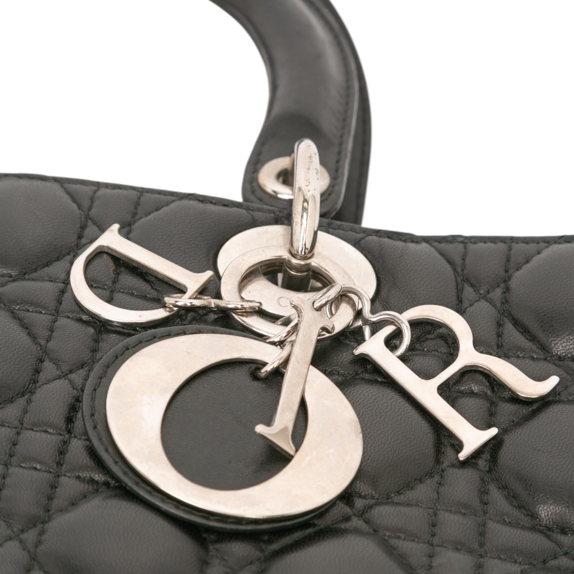 Dior Large Lambskin Cannage Lady Dior