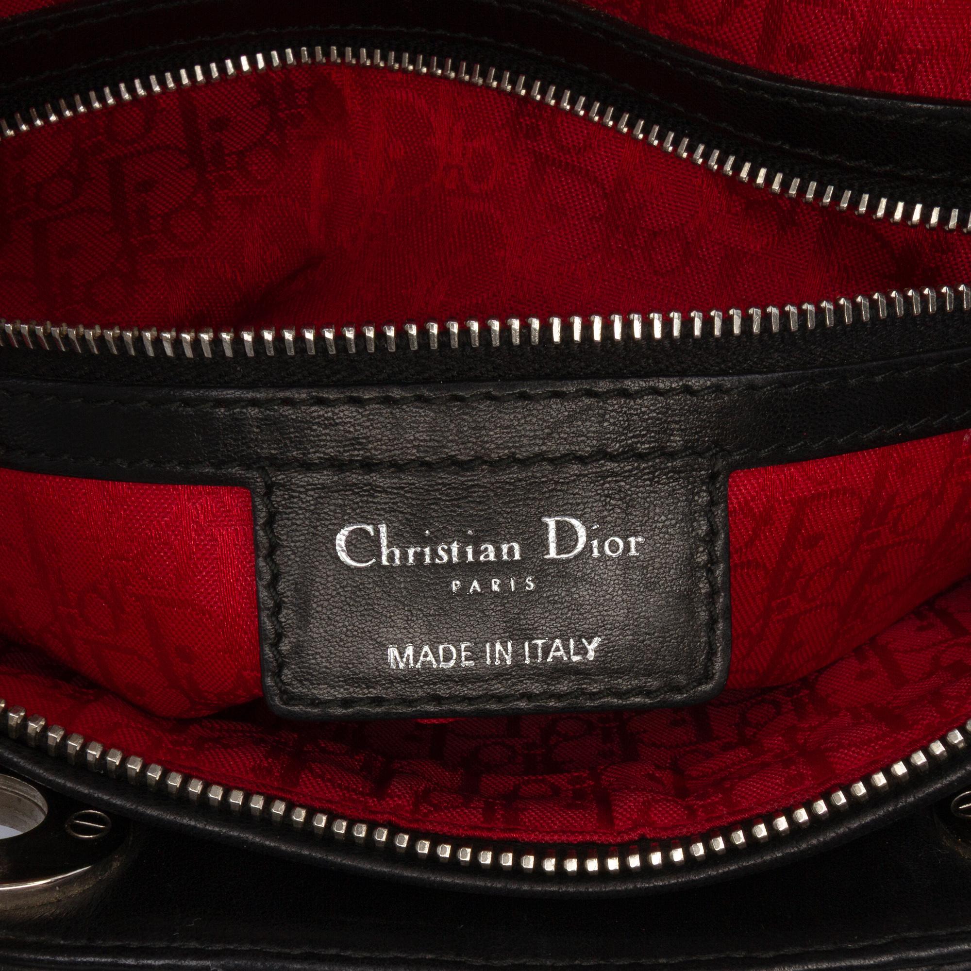 Dior Large Lambskin Cannage Lady Dior