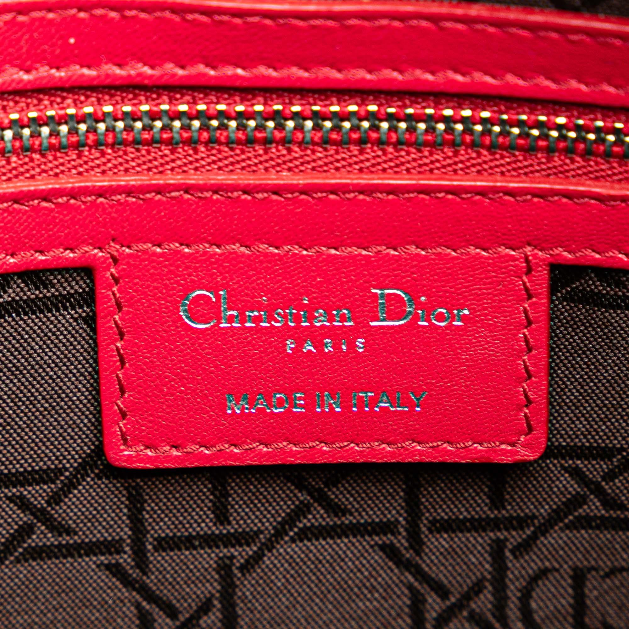 Dior Large Lambskin Cannage Lady Dior