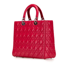 Dior Large Lambskin Cannage Lady Dior