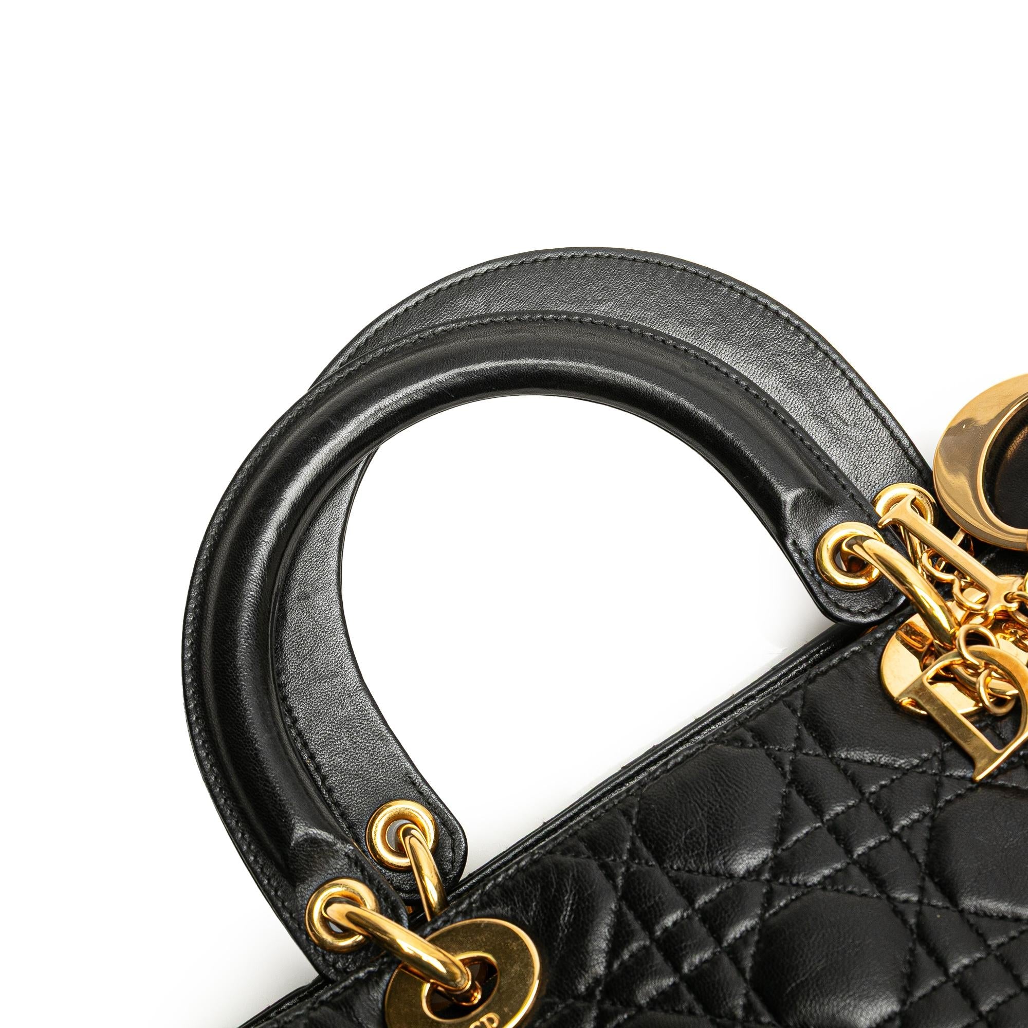 Dior Large Lambskin Cannage Lady Dior